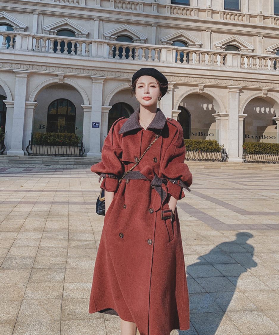 Double Button Long Coat