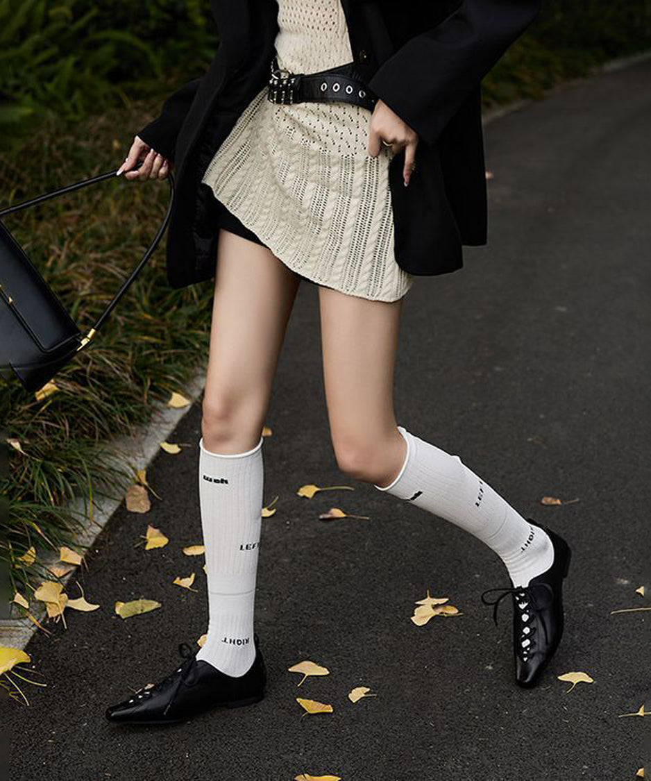 Lace Up Flat Shoes