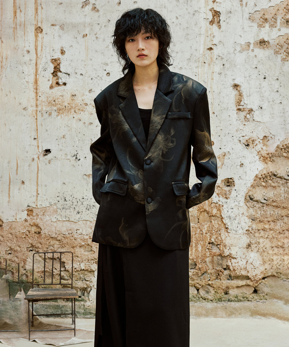 Printed Shiny Jacket