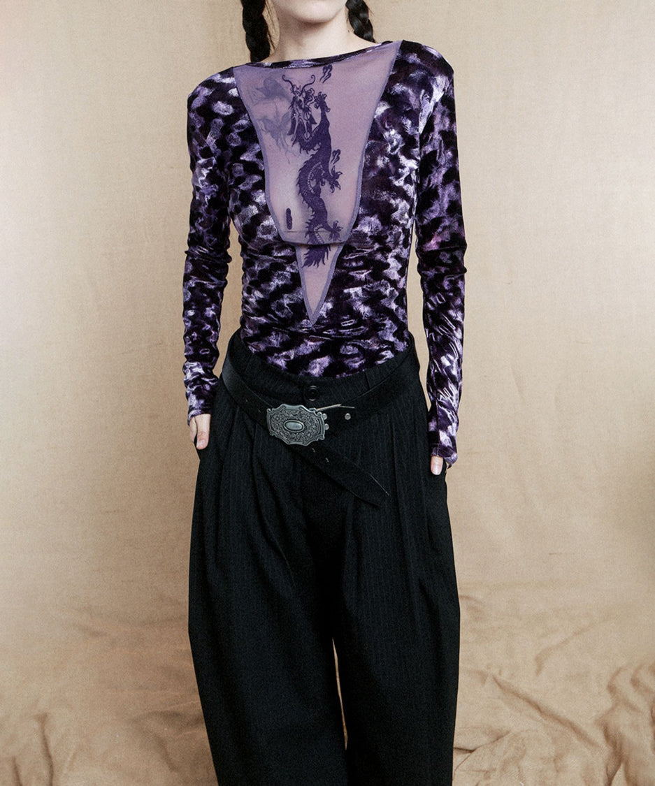Beaded Low V-neck Hollow Jumpsuit