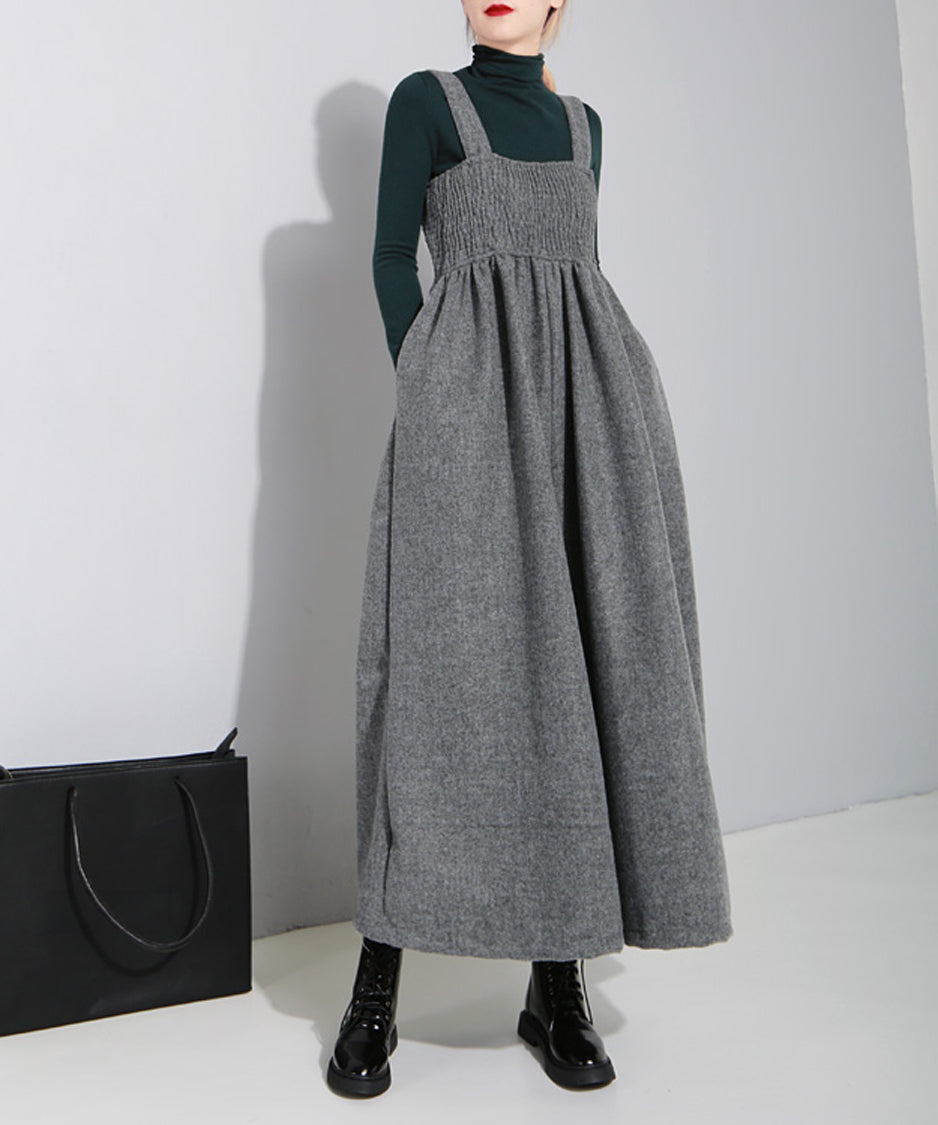 Shirring Chest Overalls