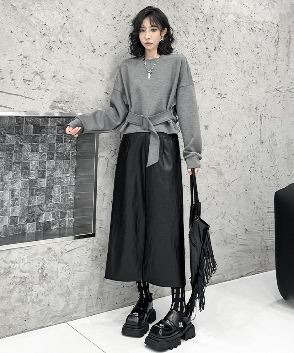 Belt Short Sweatshirt