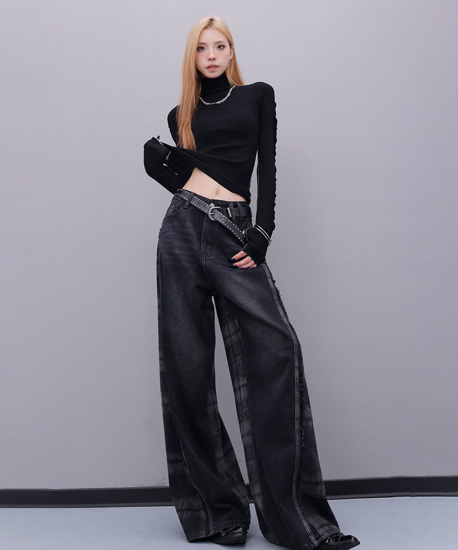 Plaid Switch Jeans