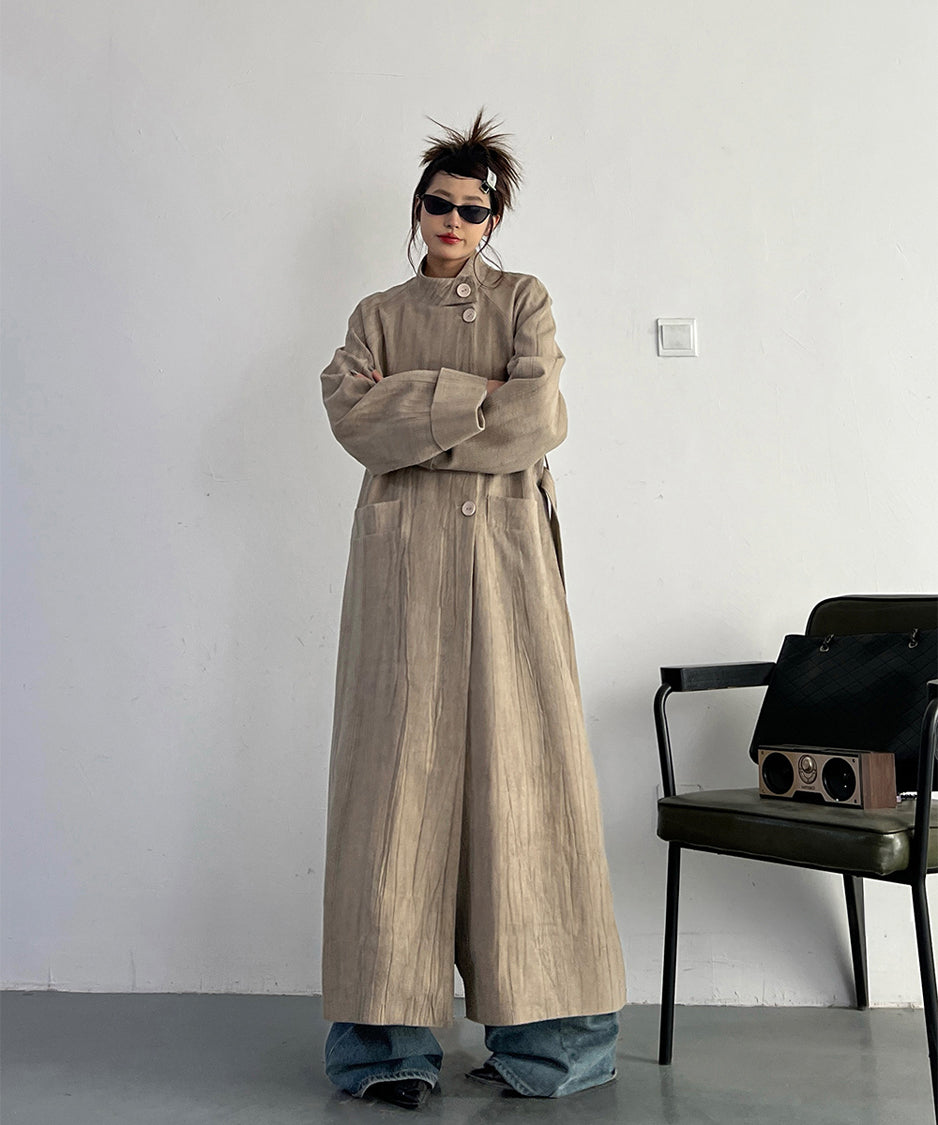 Stand Collar Thin Coat