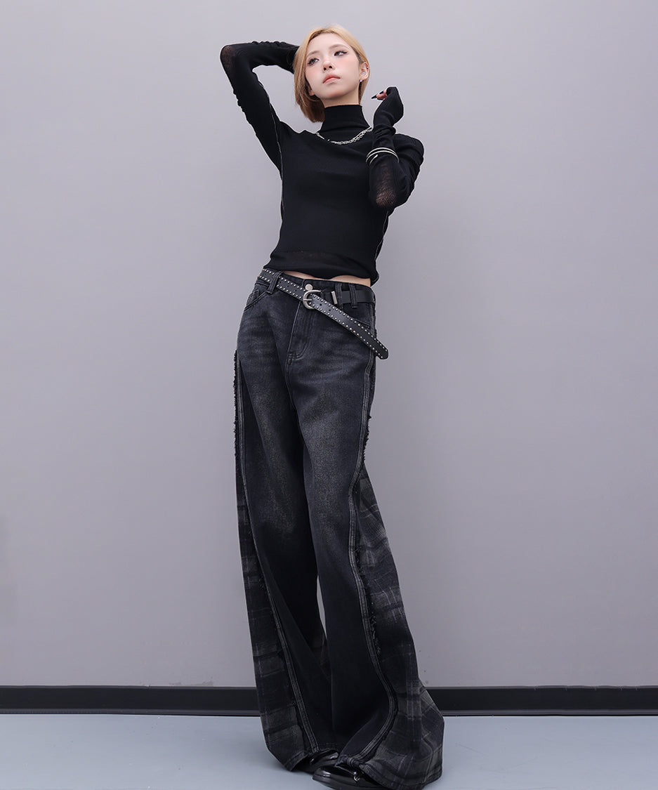 Plaid Switch Jeans