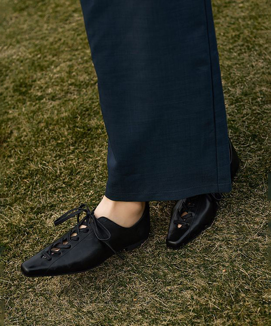 Lace Up Flat Shoes