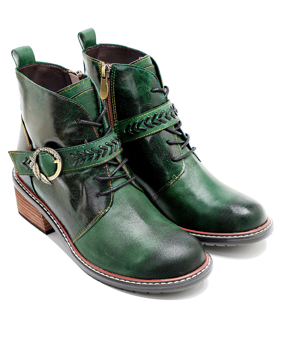 Faded Print Short Boots