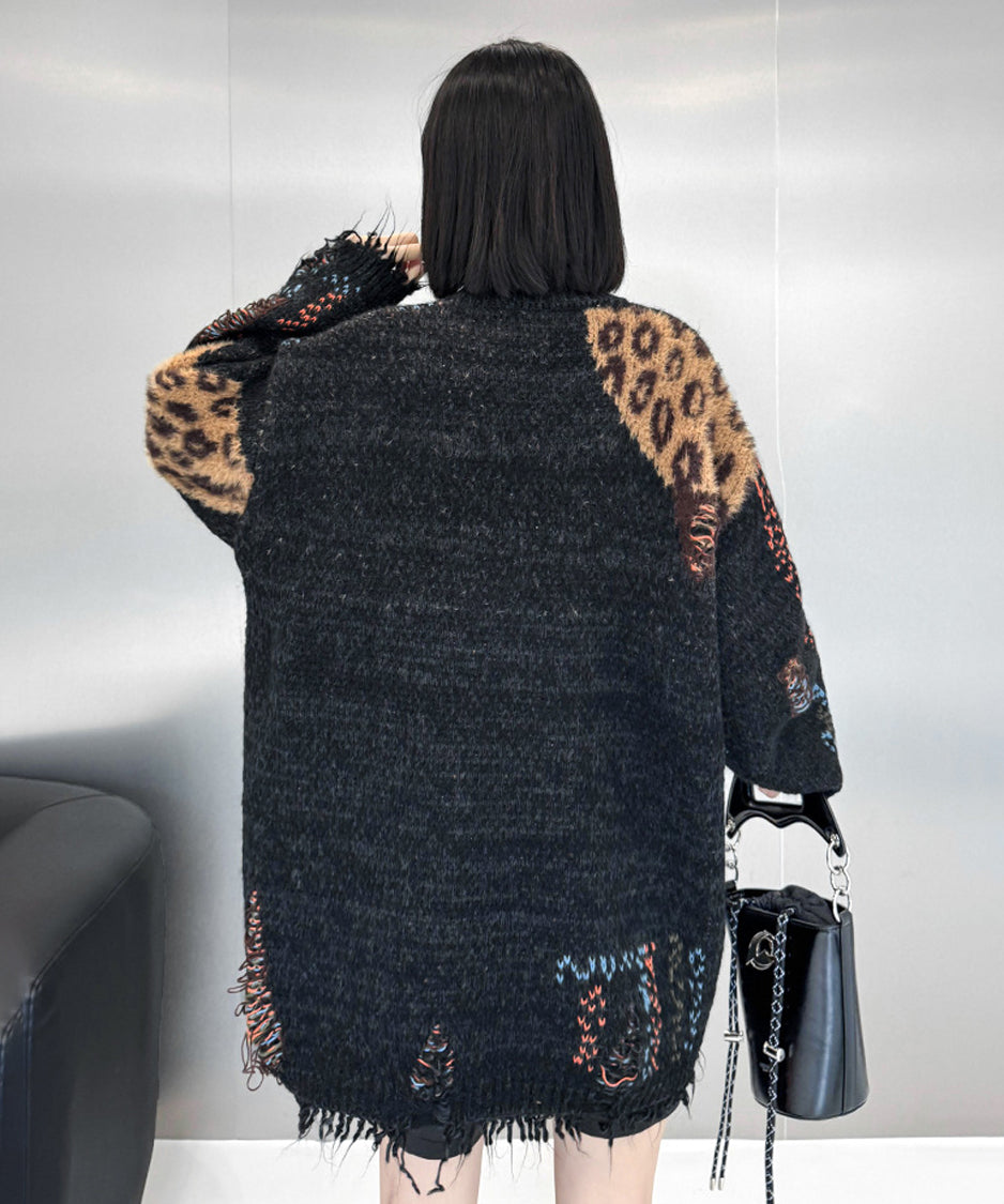 Leopard Patchwork Cardigan