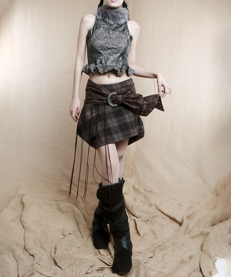 Heart Peplum Top &amp; Collar