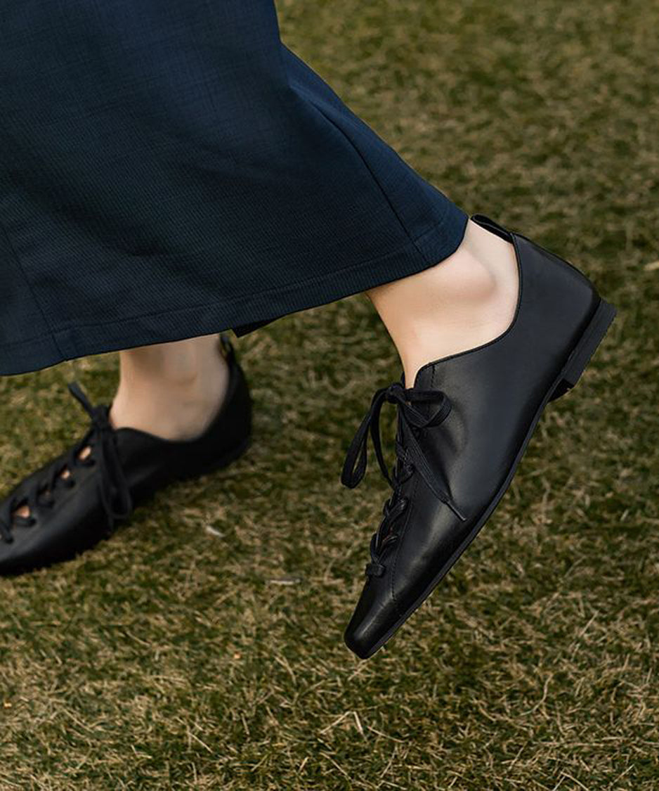 Lace Up Flat Shoes