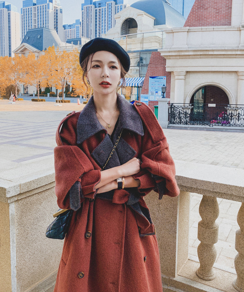 Double Button Long Coat