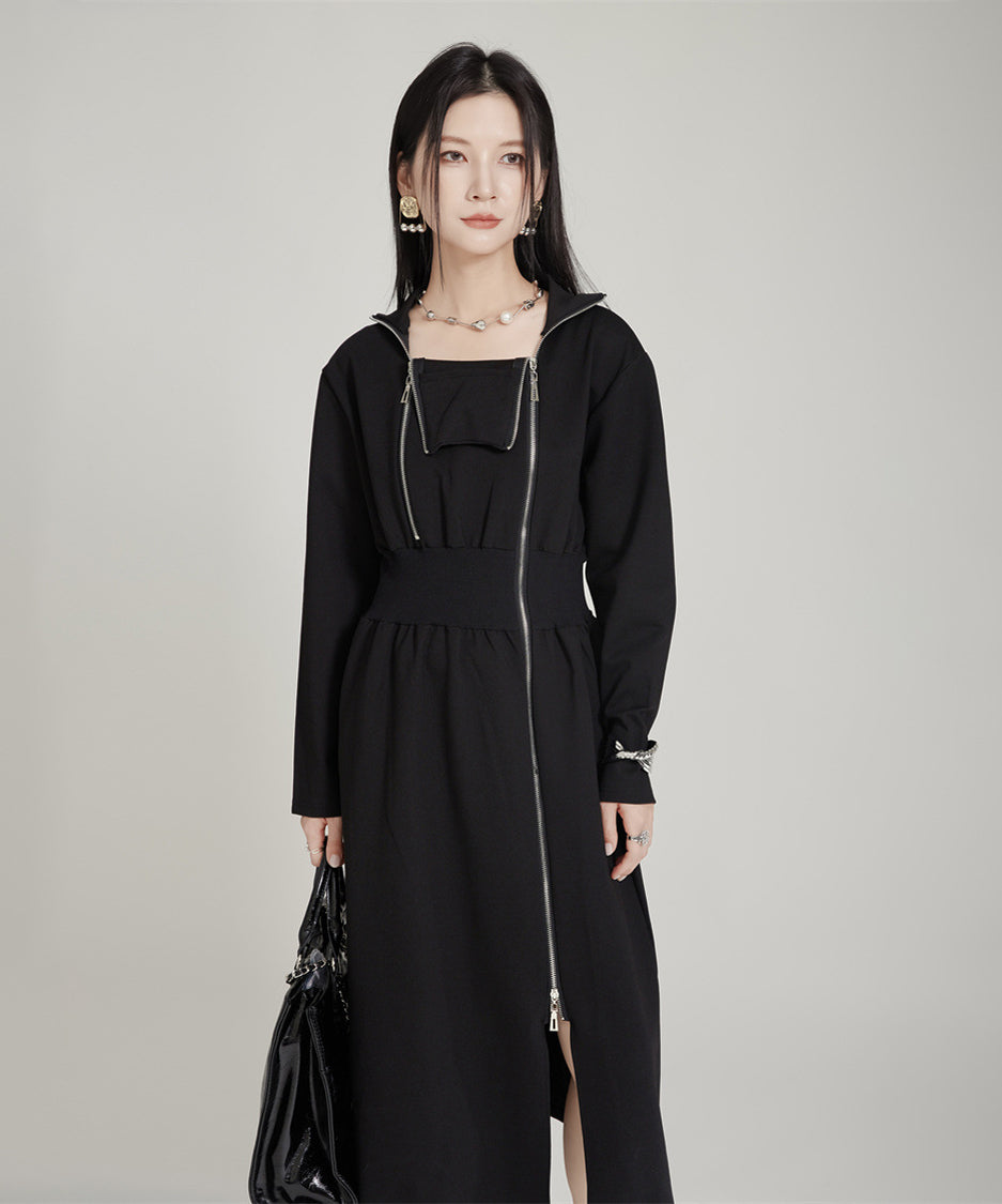 Double Zip Slit Dress
