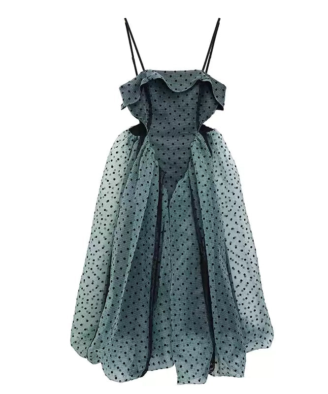 Hollow Waist Polka Dot Tutu Dress