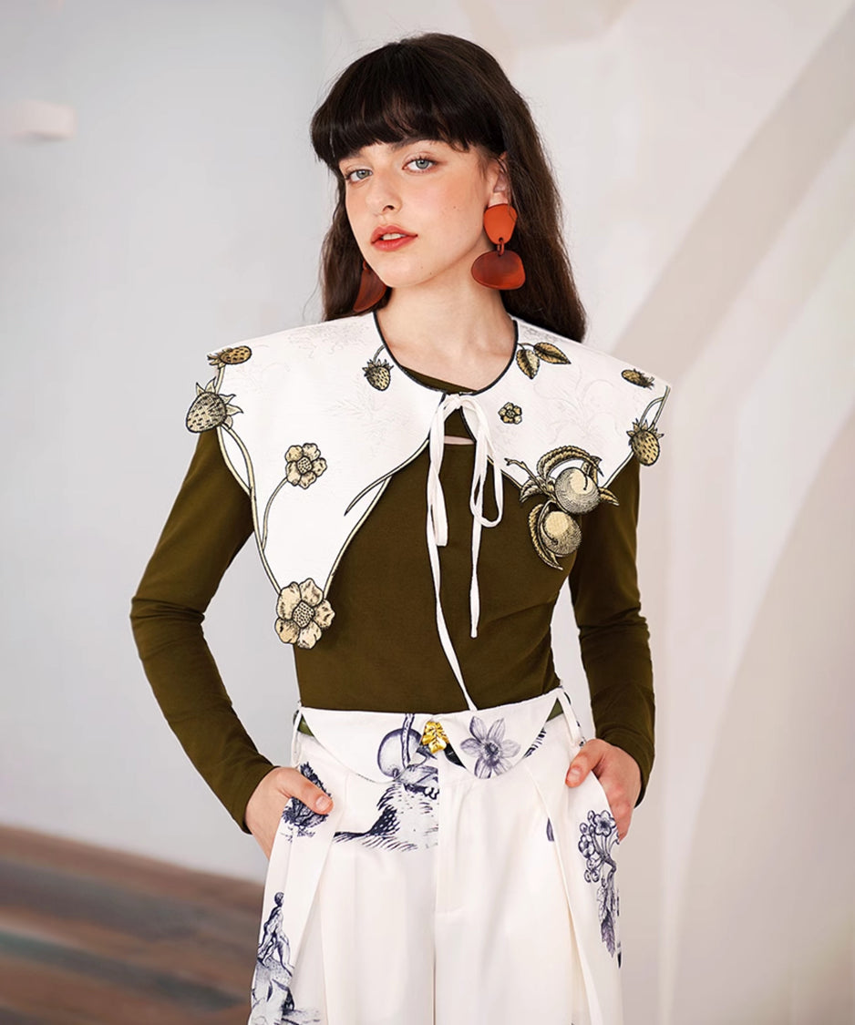 Botanical Embroidered Collar