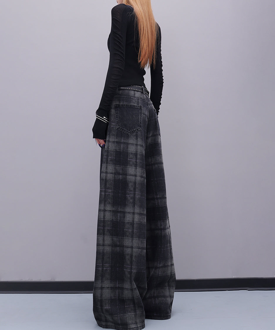 Plaid Switch Jeans