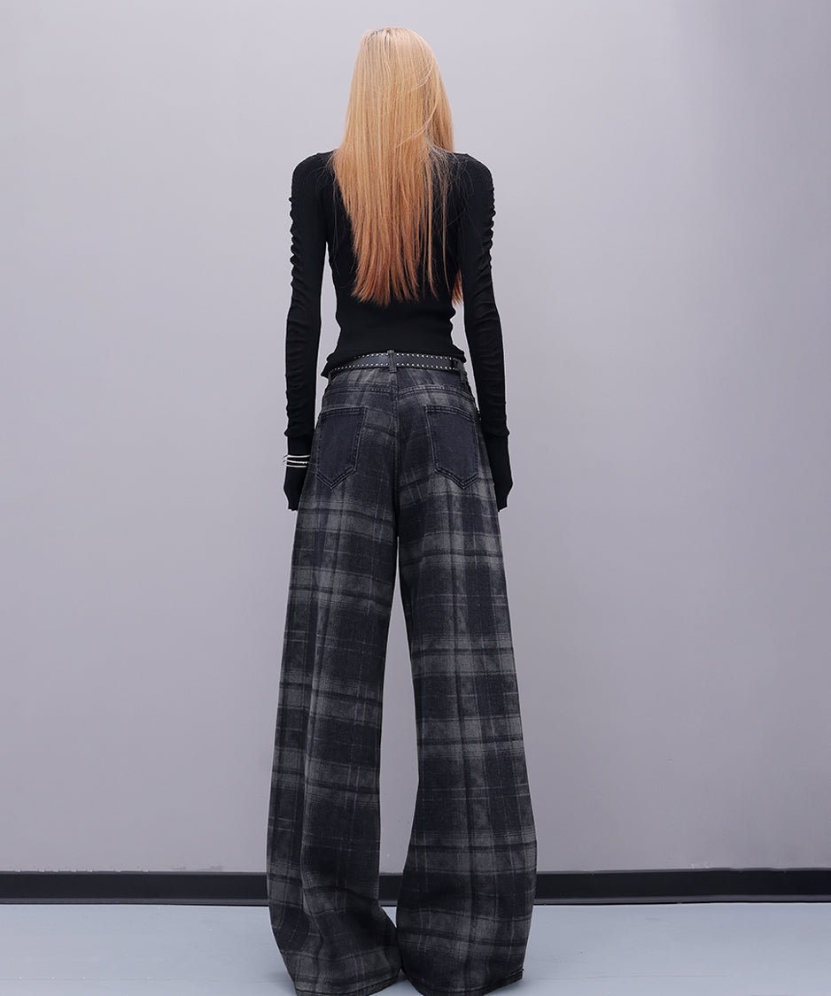 Plaid Switch Jeans