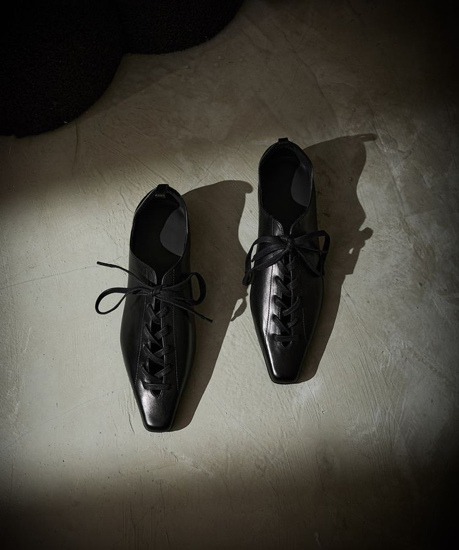 Lace Up Flat Shoes