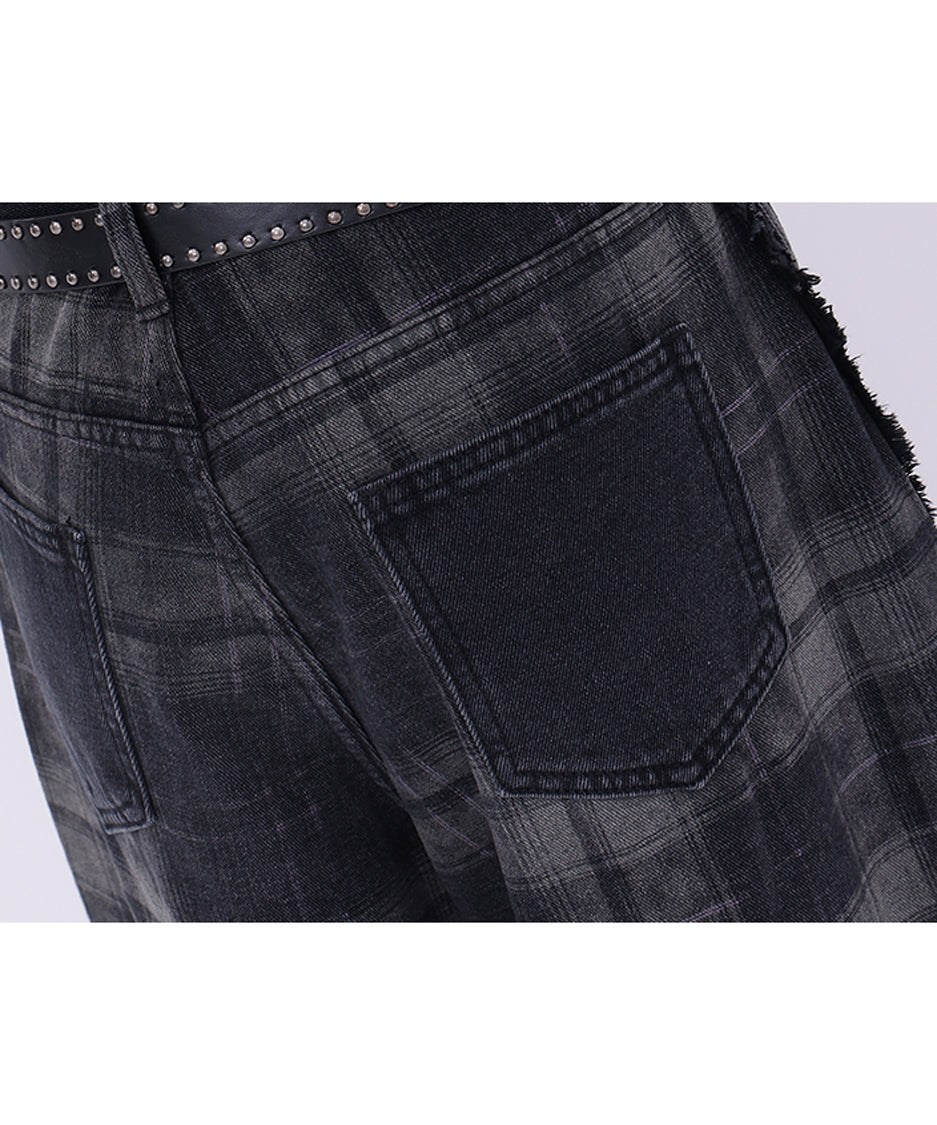Plaid Switch Jeans