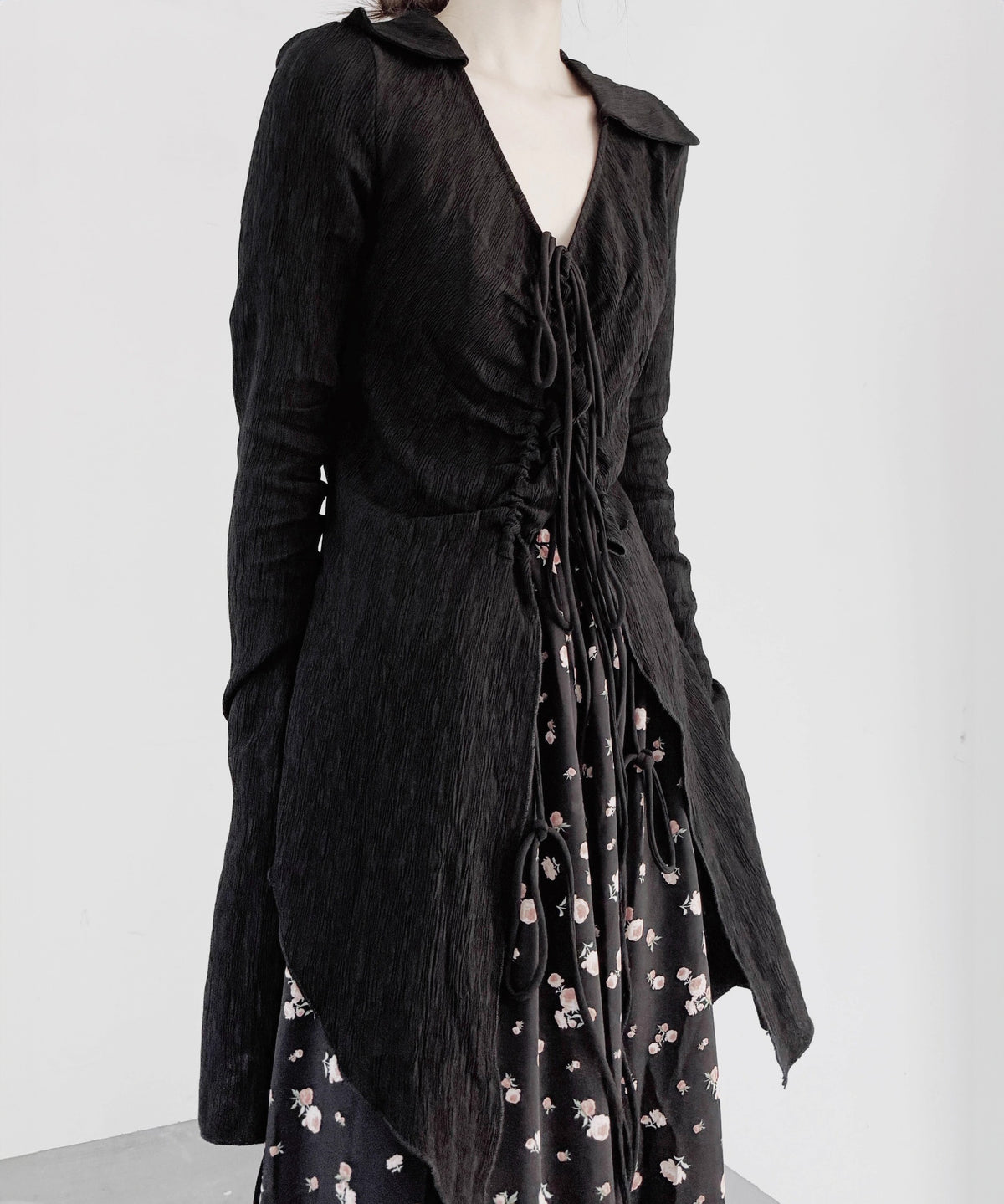 V-neck Bell Sleeve Blouse