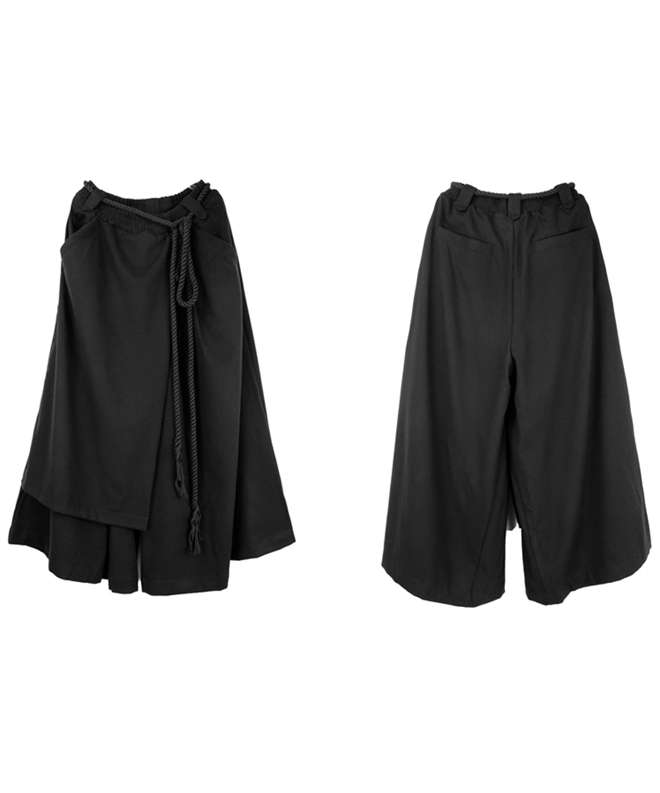 Layered Irregular Wide Pants
