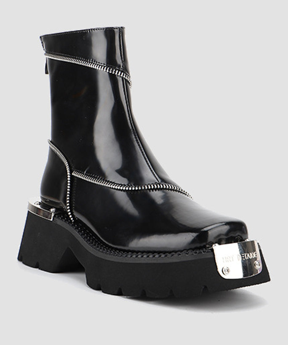 Zipper Design Boots