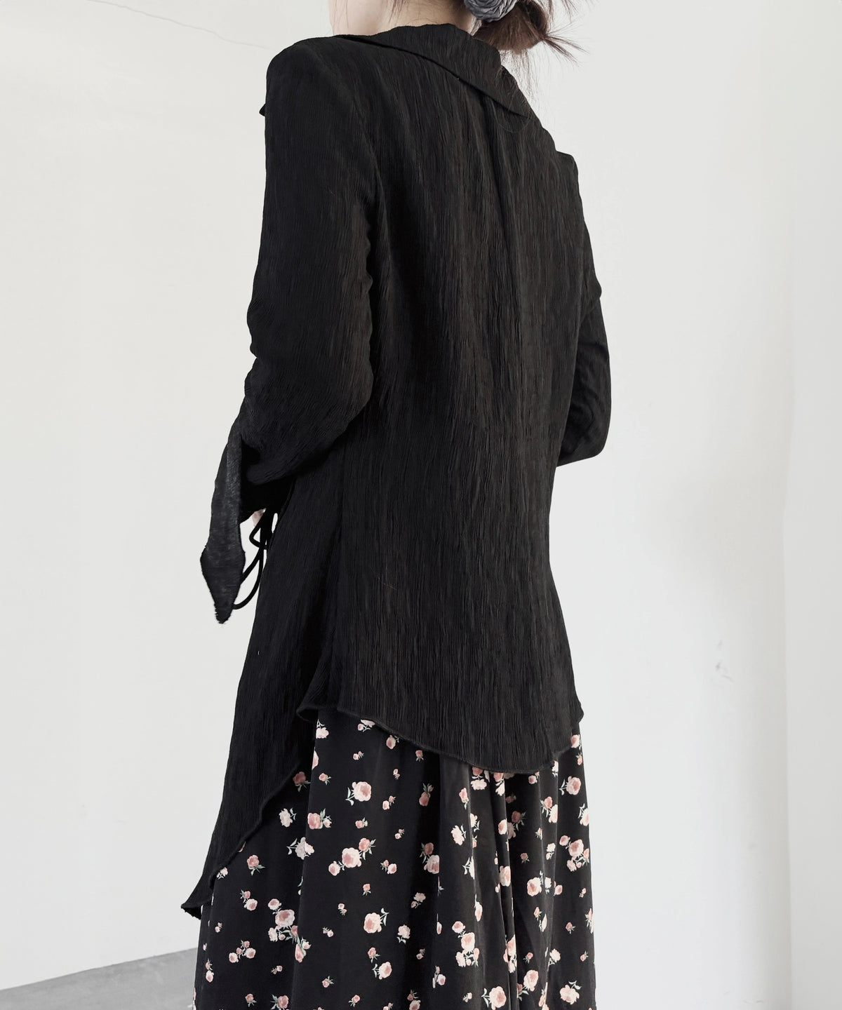 V-neck Bell Sleeve Blouse