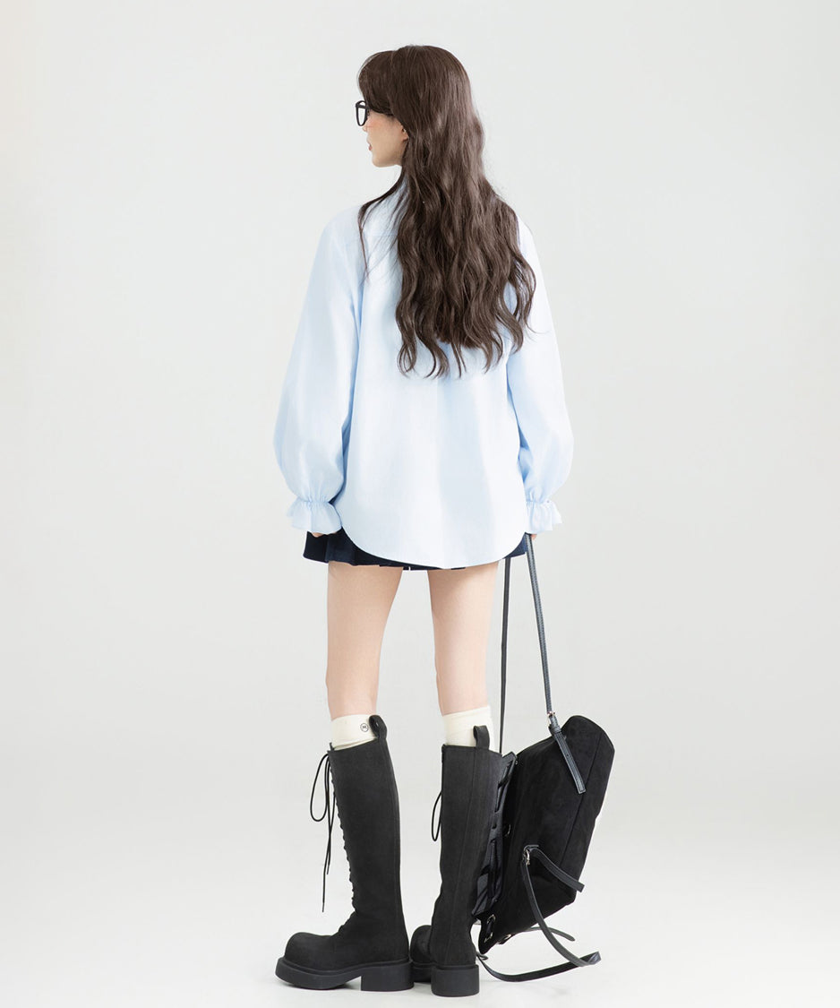 Faux Two-piece Blouse
