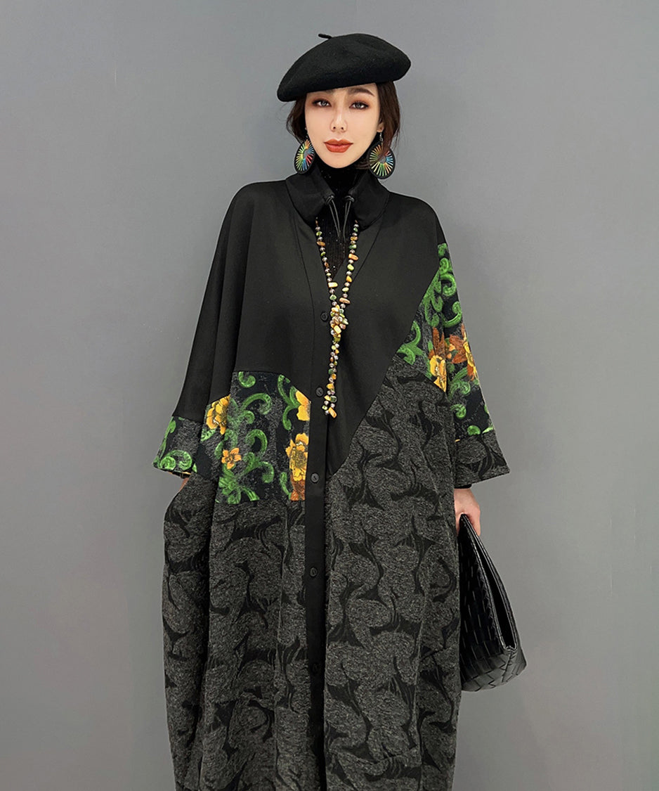 Floral Jacquard Long Jacket