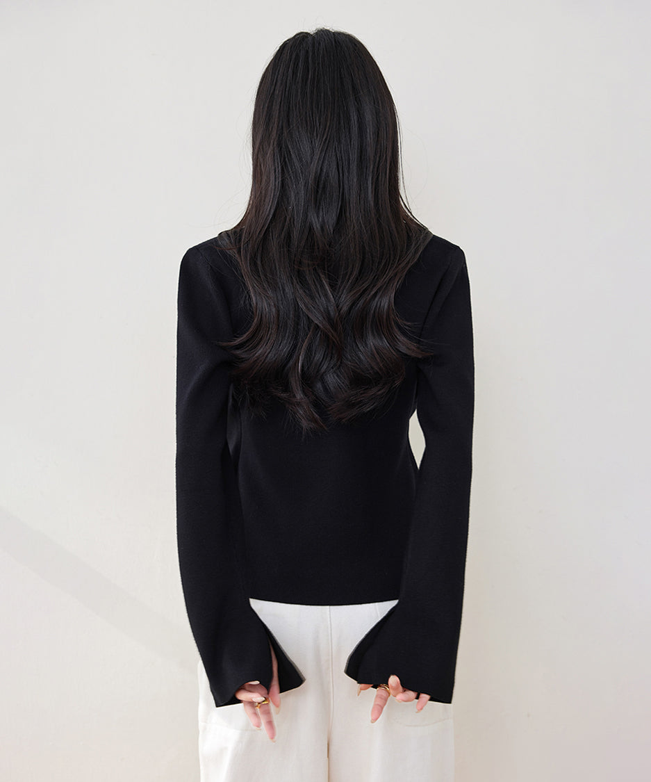 Contrast Double Cardigan