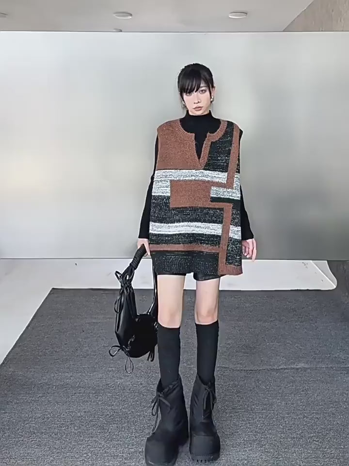Offset Mosaic Vest 着用動画