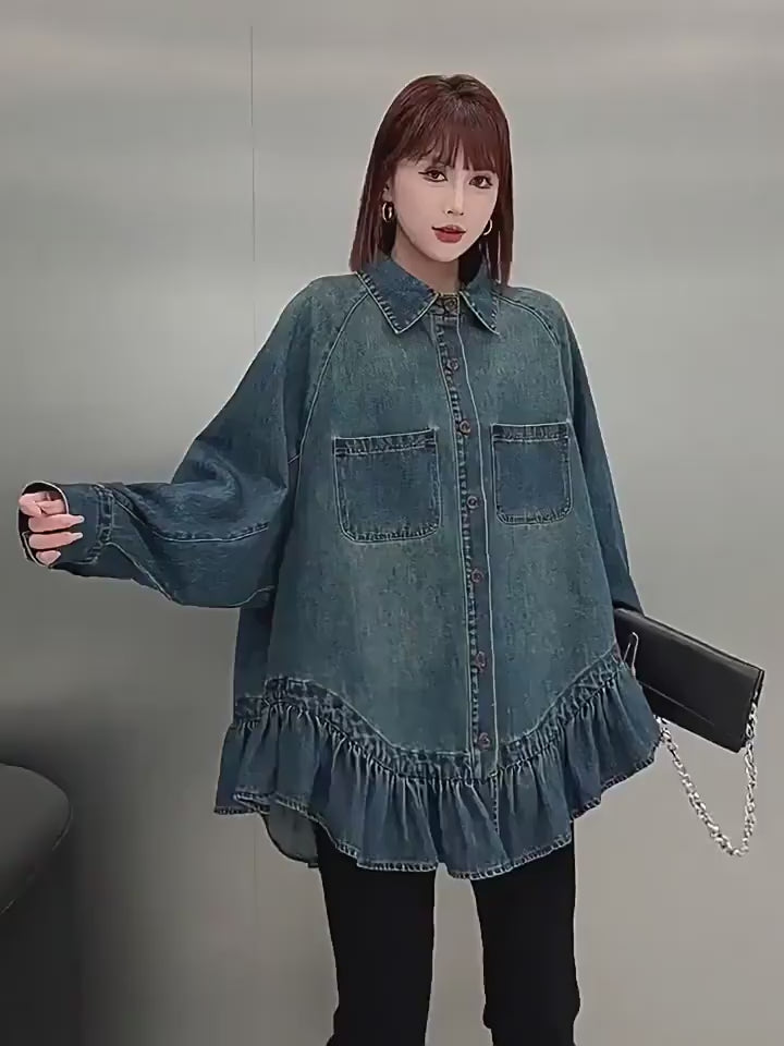 Flounce Denim Shirt 着用動画