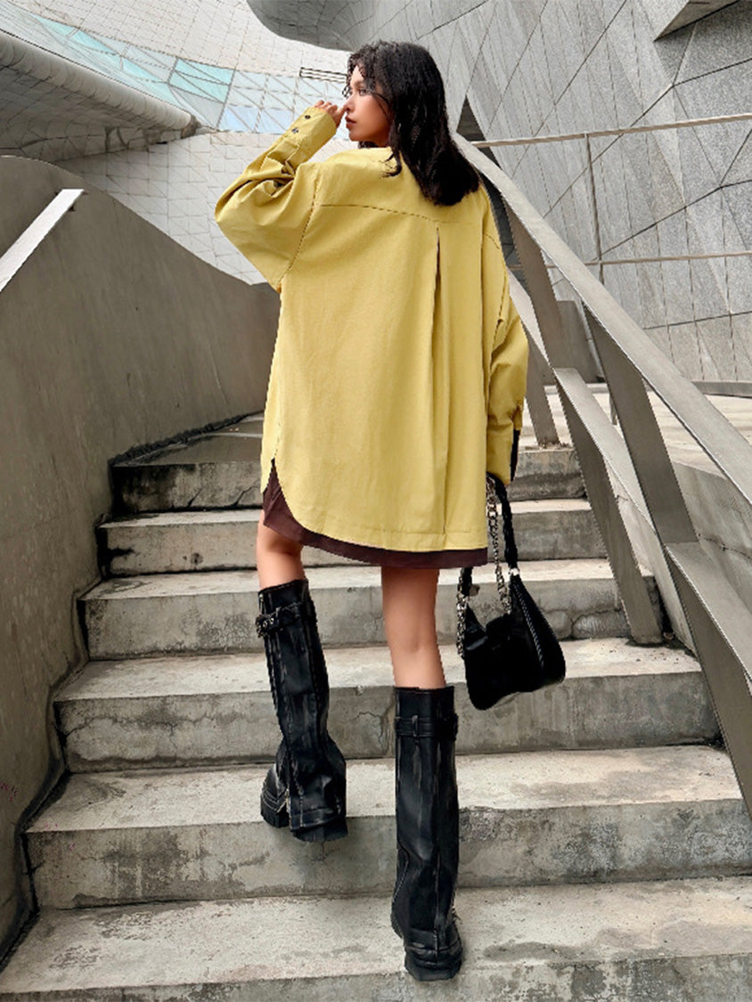 Layer Shift Collar Blouse