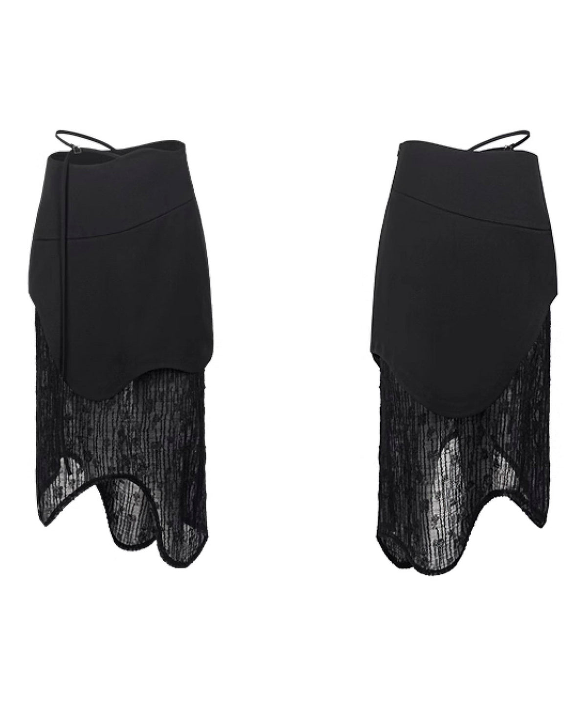 Wave Line Patchwork Skirt