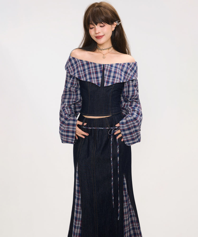 Plaid Denim Layered Series