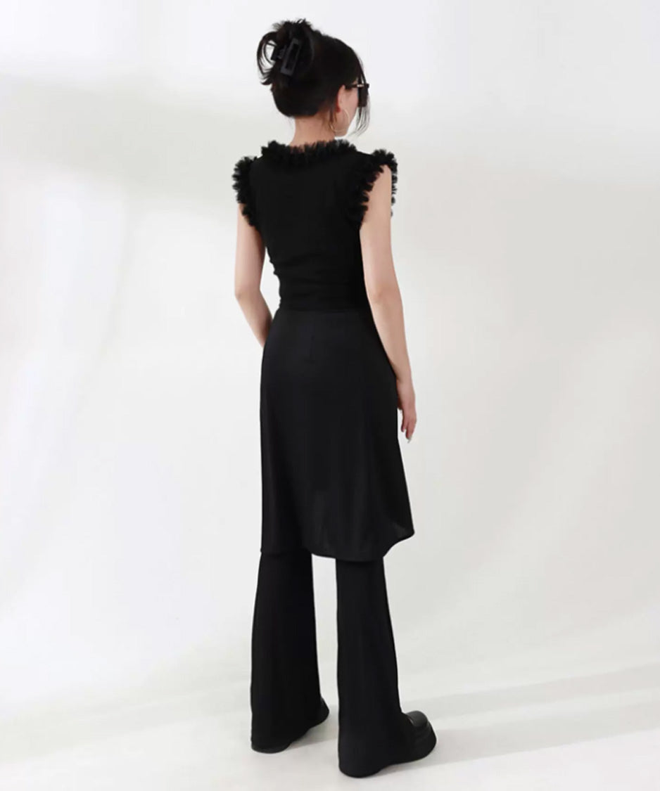Wrap Flare Trouser Set