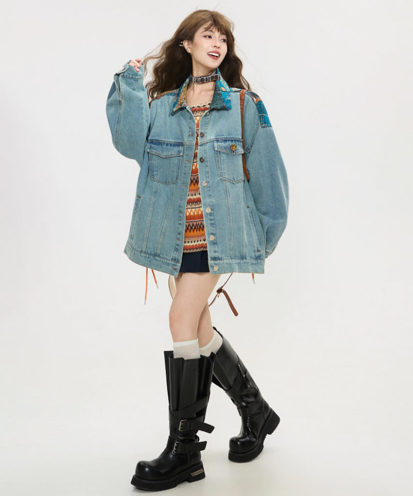 Vintage Patch Denim Jacket