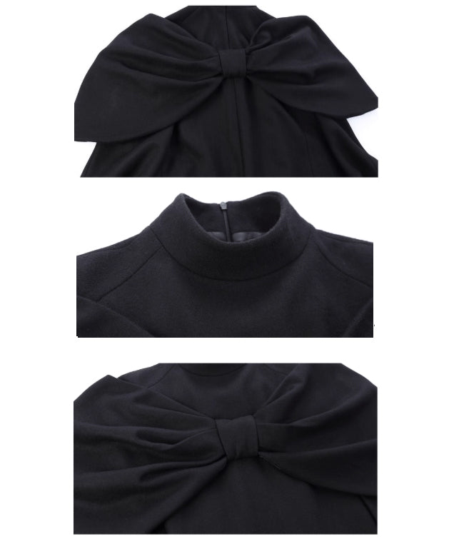 Bow Cape Wool Blend Top
