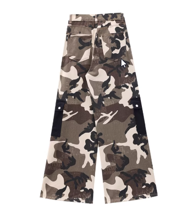 Camouflage Docking Wide Cargo Pants