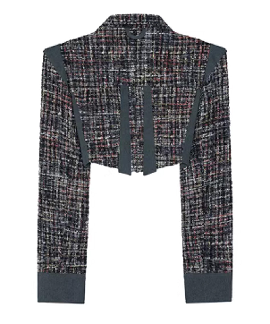 Tweed Crop Frame Jacket