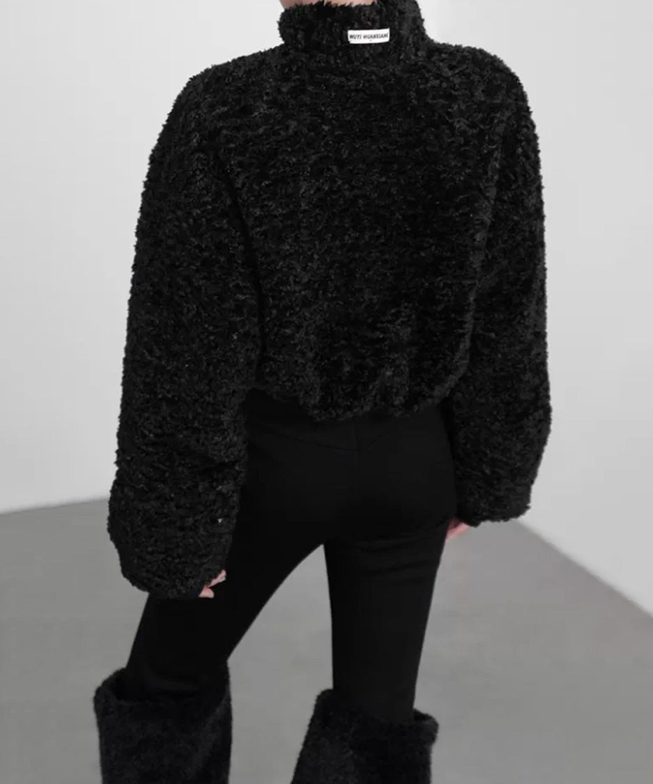 Reversible Fleece Cropped Jacket