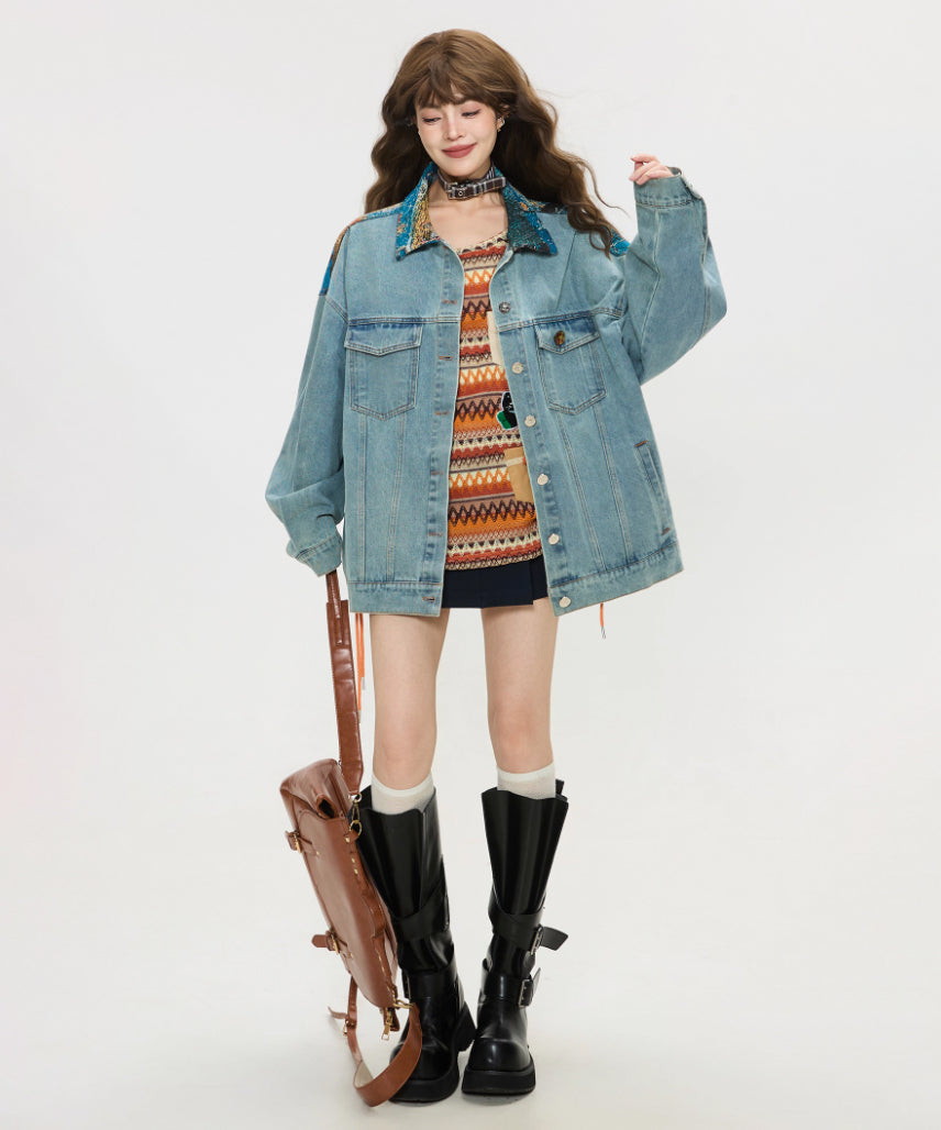 Vintage Patch Denim Jacket