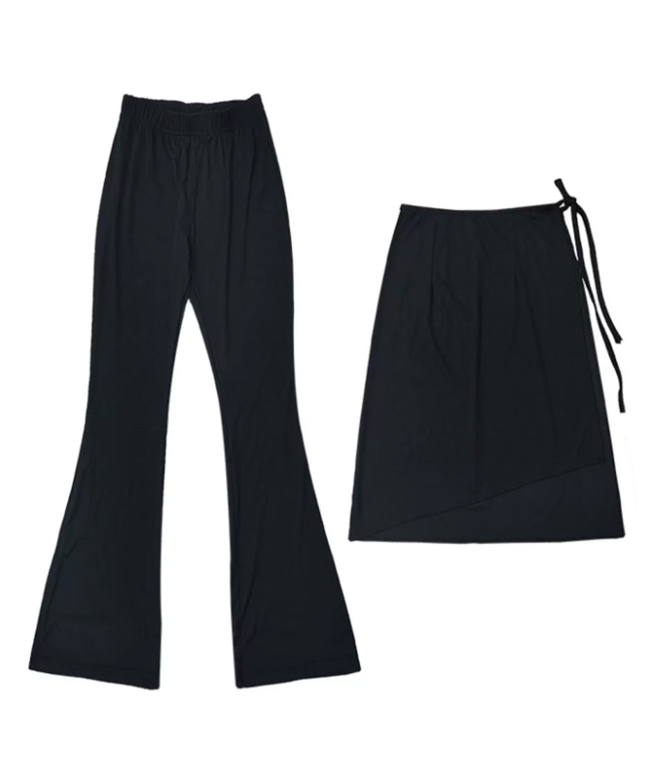 Wrap Flare Trouser Set
