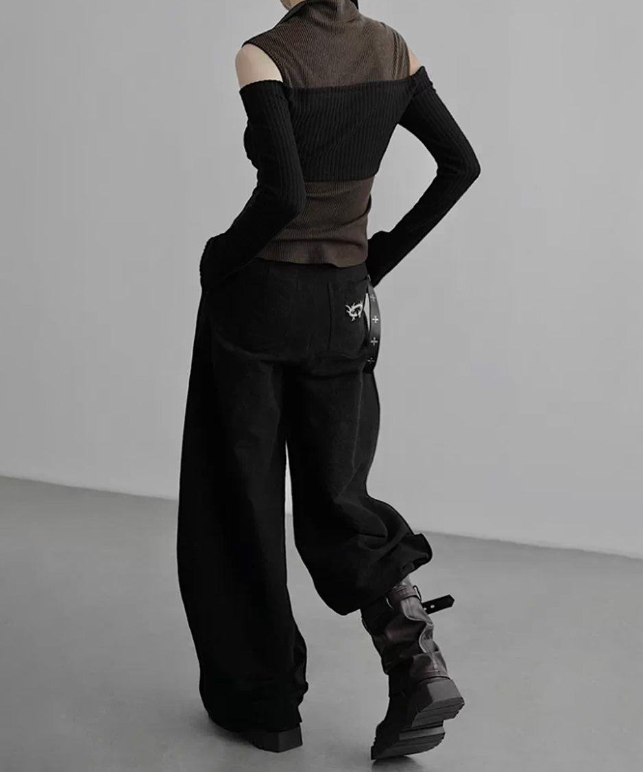 Layered Zip Rib Top