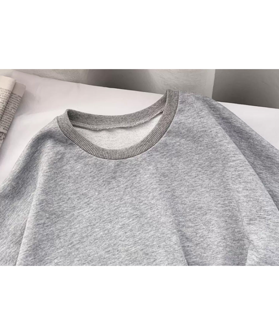 Zip Detail Cropped Sweatshirt