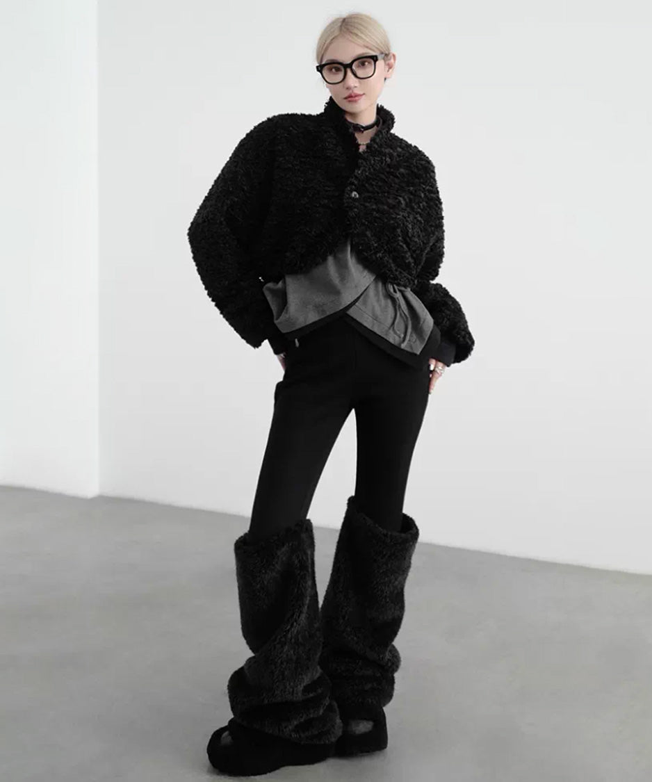 Reversible Fleece Cropped Jacket