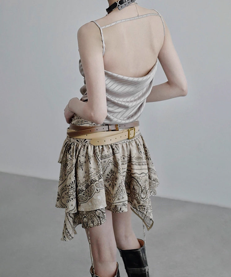 Draped Satin Cami Top