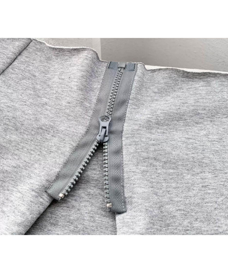 Zip Detail Cropped Sweatshirt