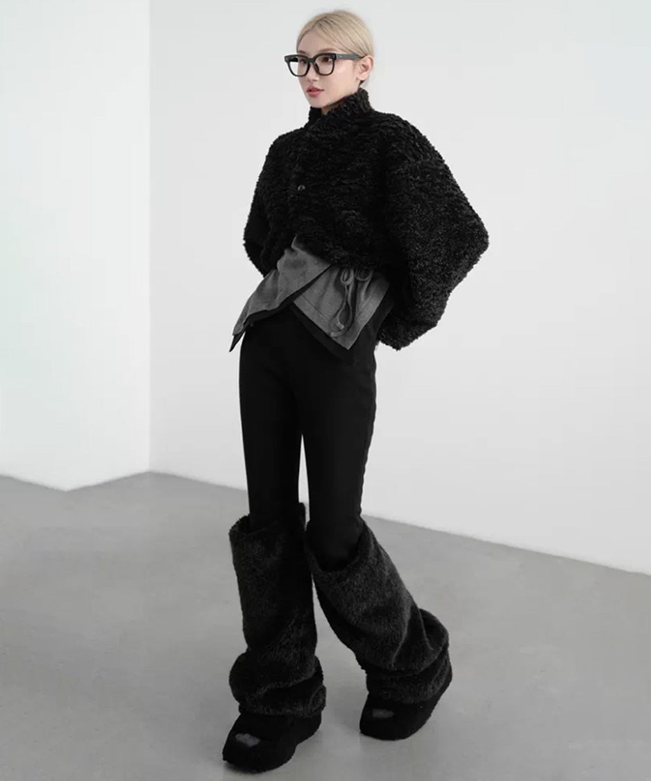 Reversible Fleece Cropped Jacket
