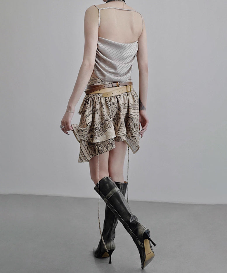 Draped Satin Cami Top