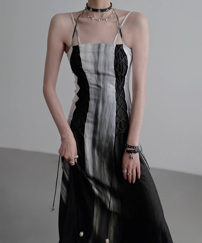 Cross Corded Gradient Dress